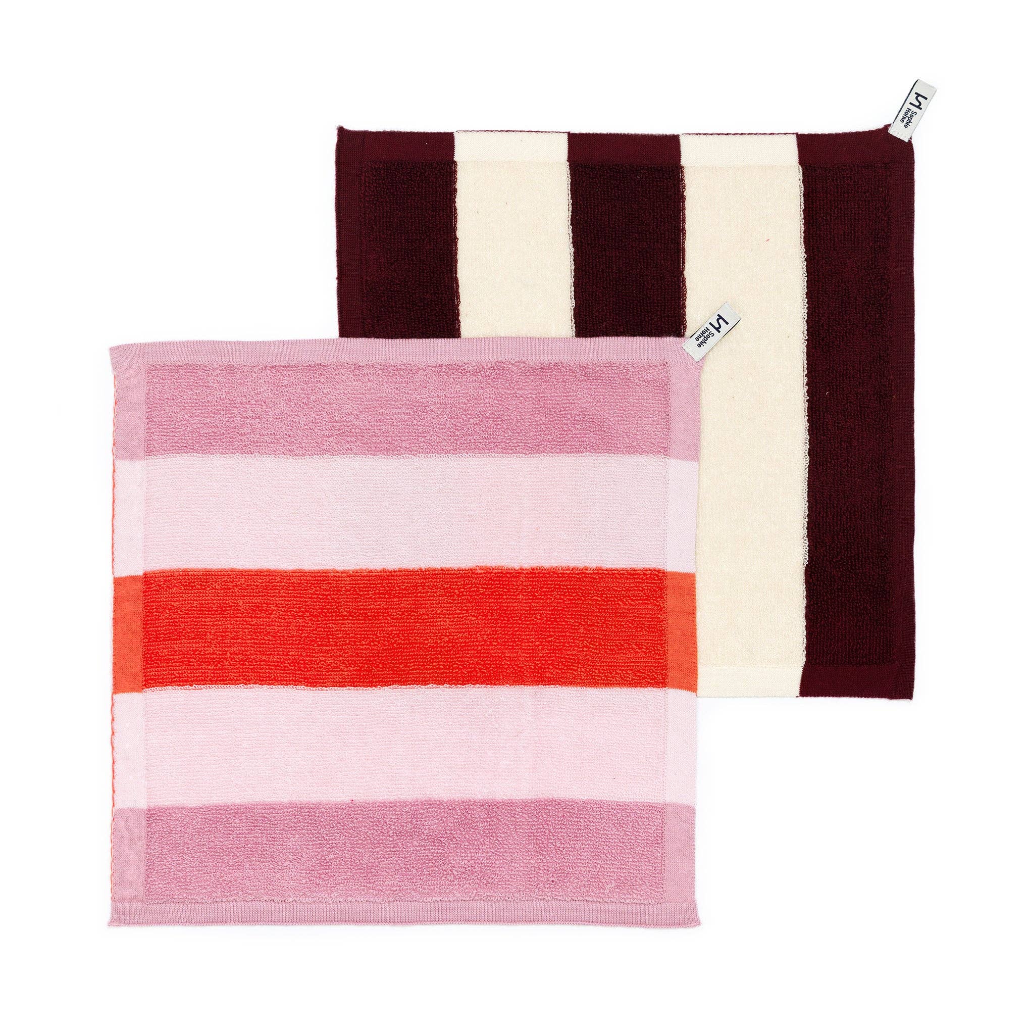 2er-Set Frotte-Handtuch gestreift | mehrfarbig