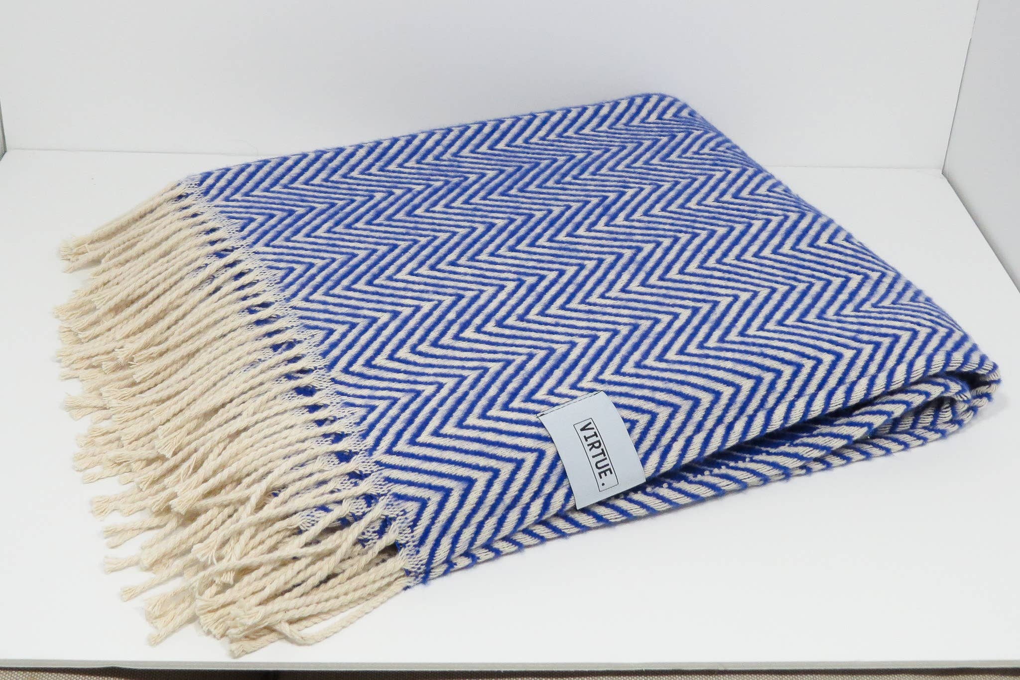 Cotton blanket 130x170cm | azure blue