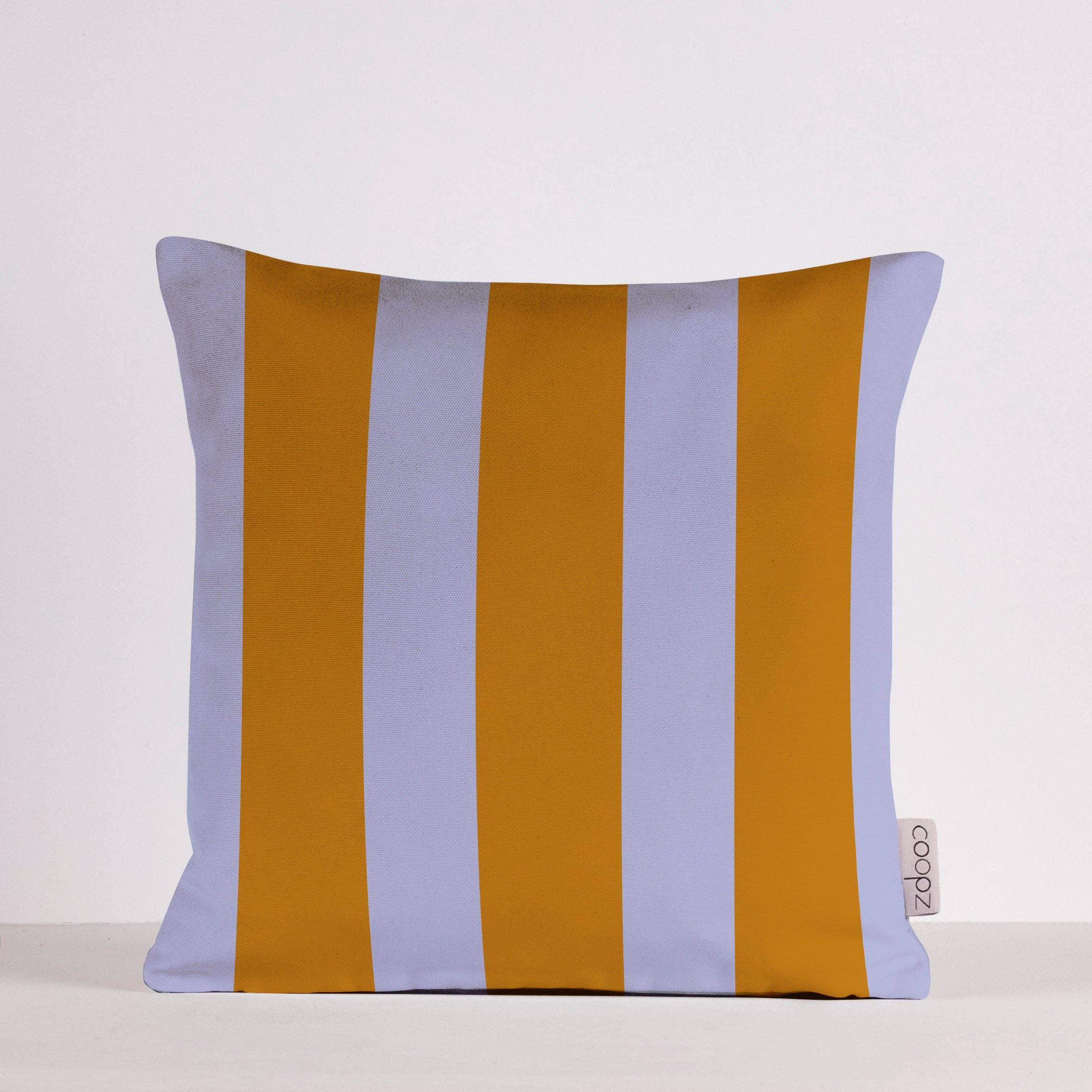 Coussin rayé | lilas/ocre