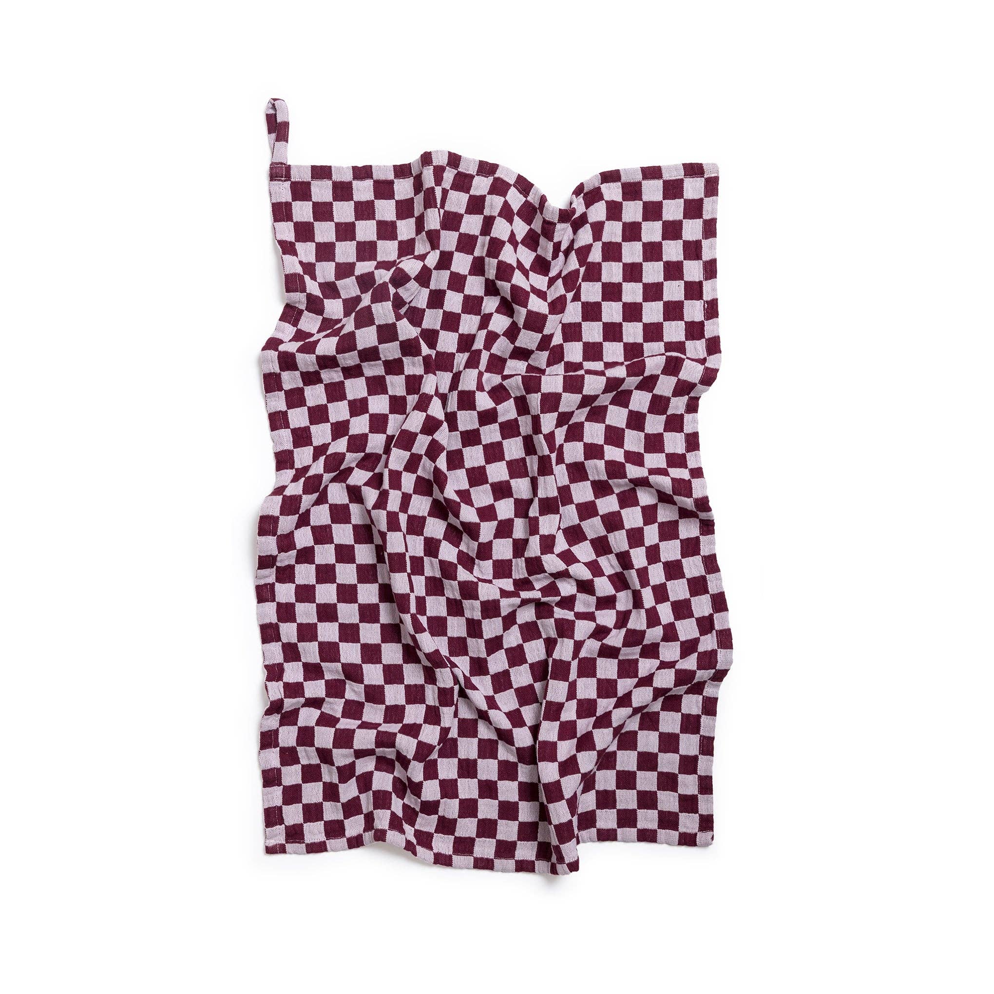 Torchons | carreaux bordeaux
