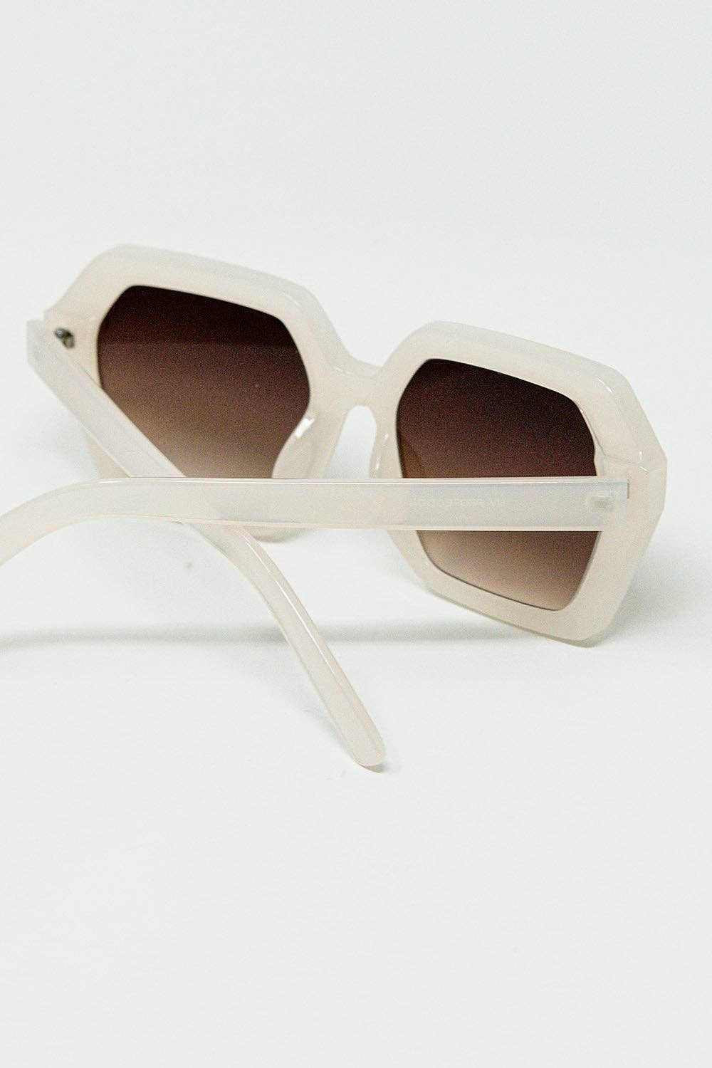 Rectangular Sunglasses | white translucent