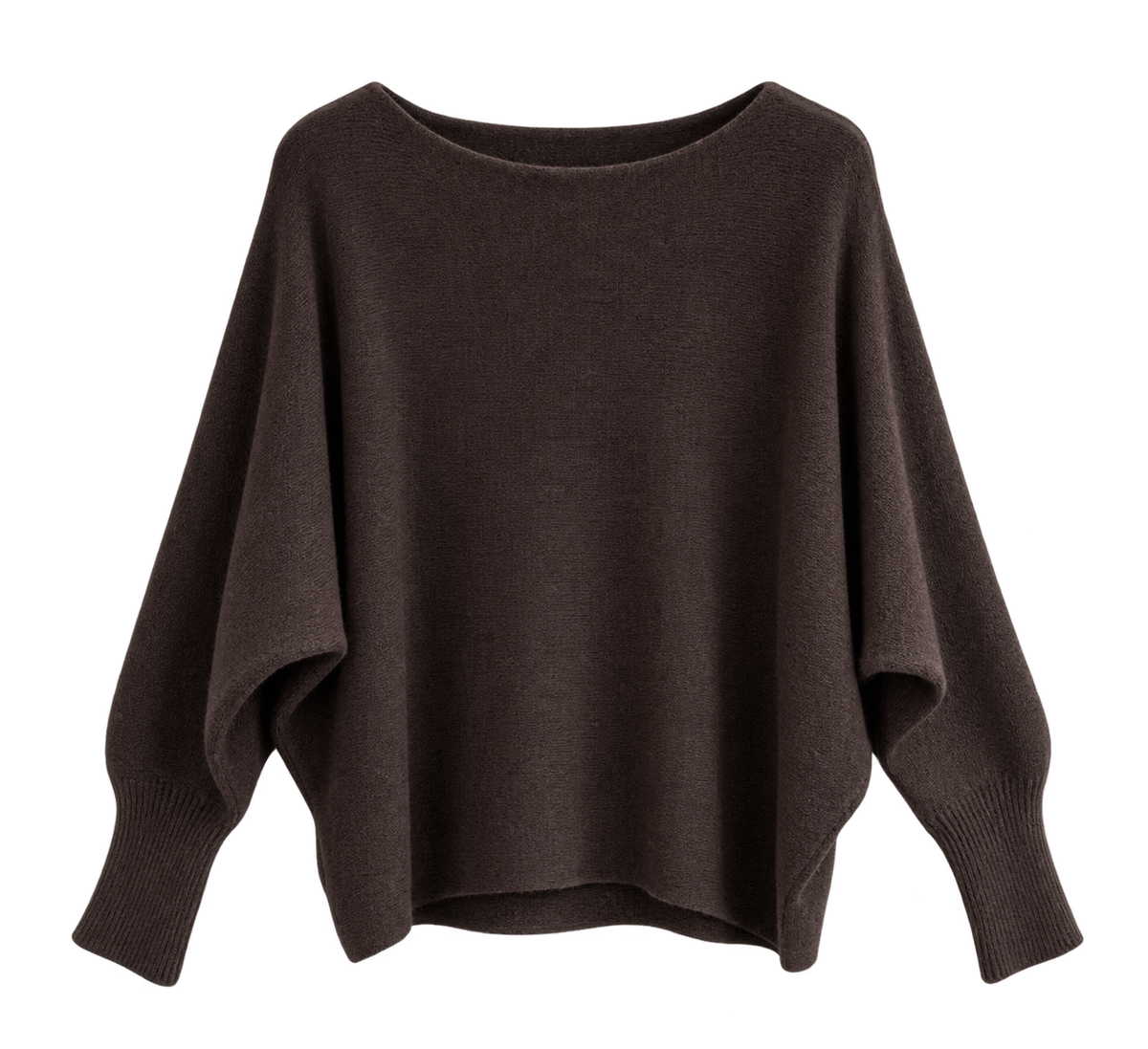 Pullover mit Fledermausärmeln | braun