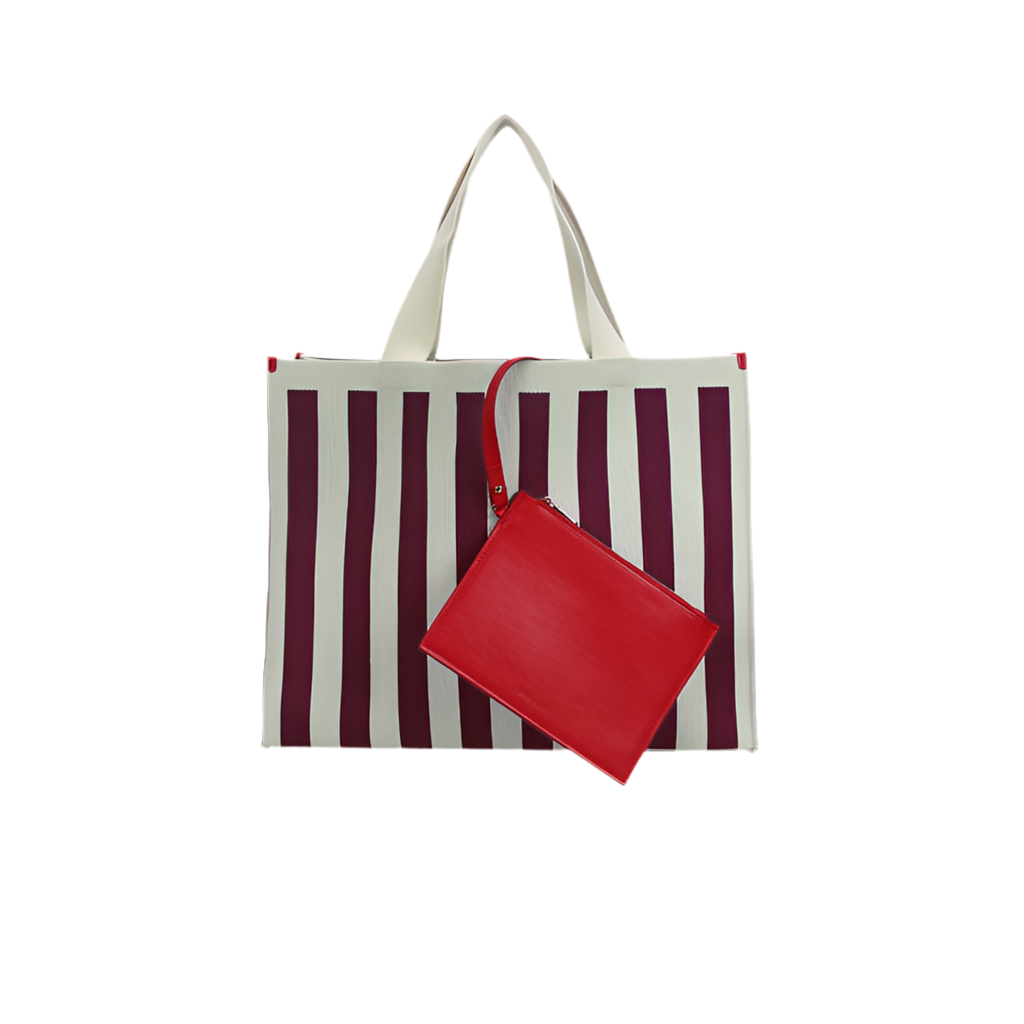 Shopper knitted Stripes | mist + fig