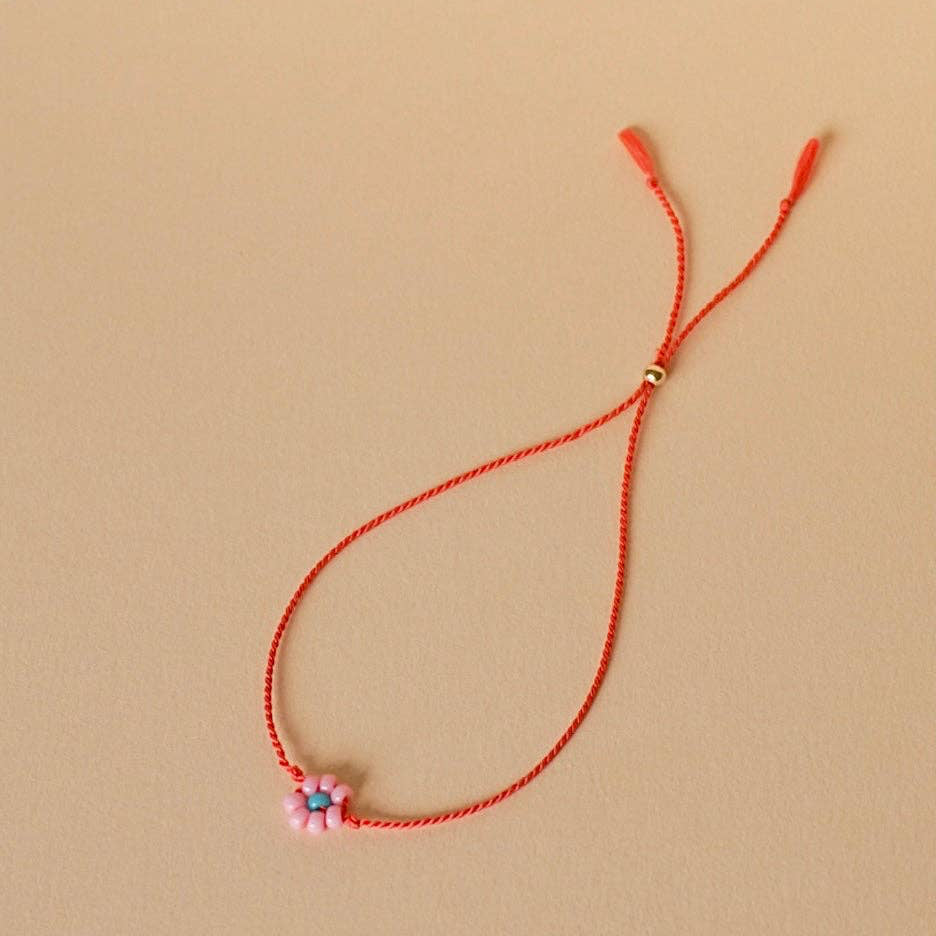 Bracelet petite fleur | rose & corail