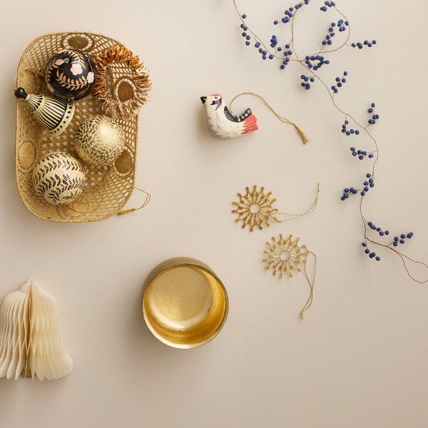 4er Set Papierkugeln Gaya | gold