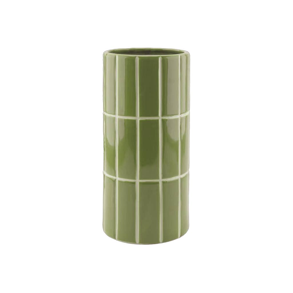 Tile vase | khaki