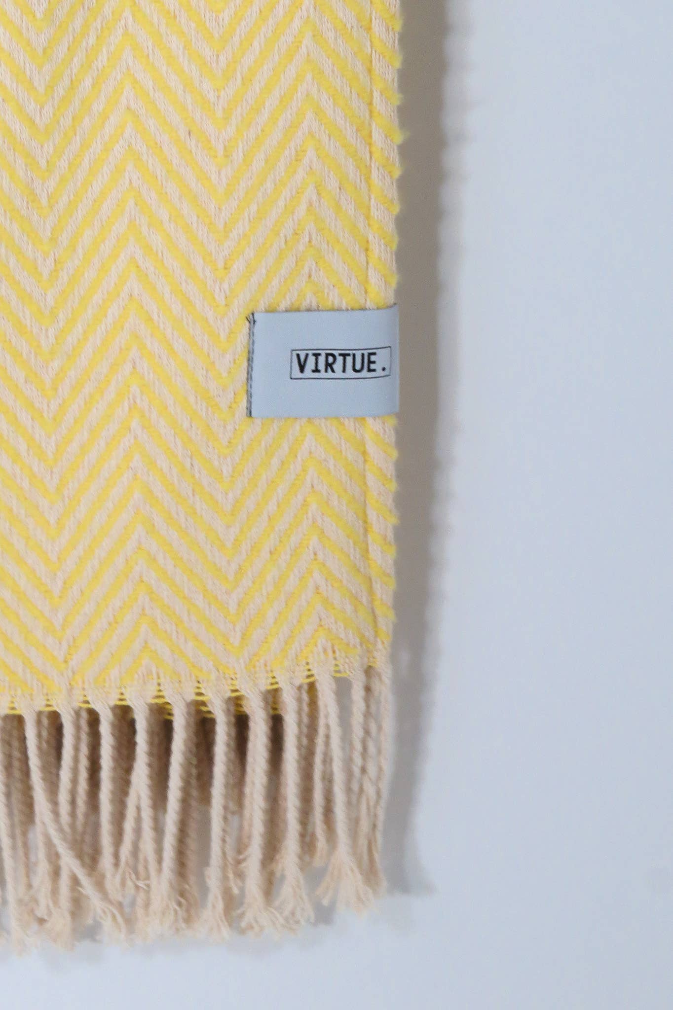 Couverture en coton 130x170cm | jaune beurre