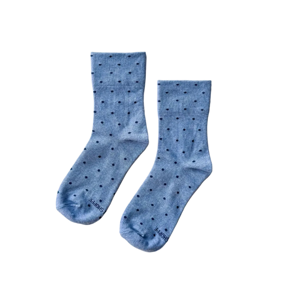 Gepunktete Sneaker-Socken blau