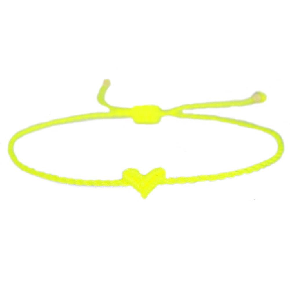 Bracelet Cœur mini | jaune fluo