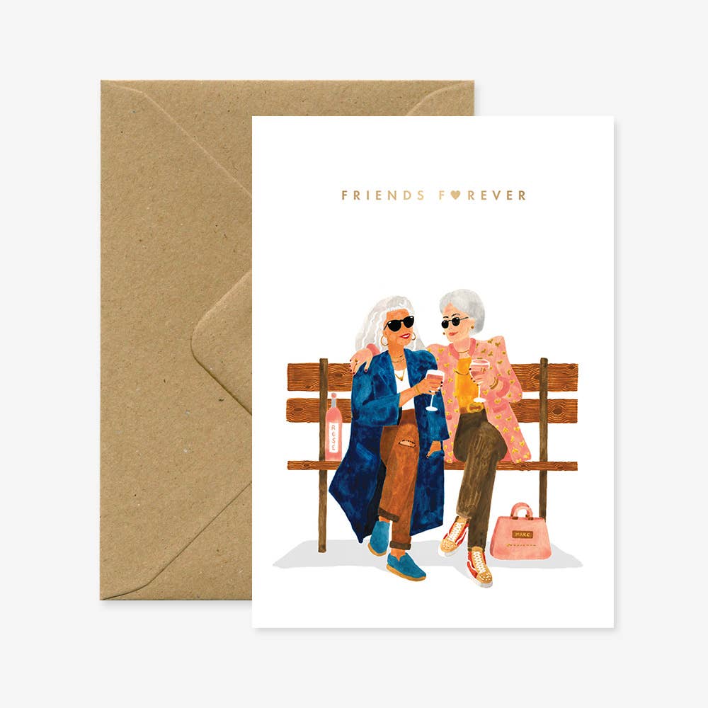 Greeting card with envelope | Friends forever