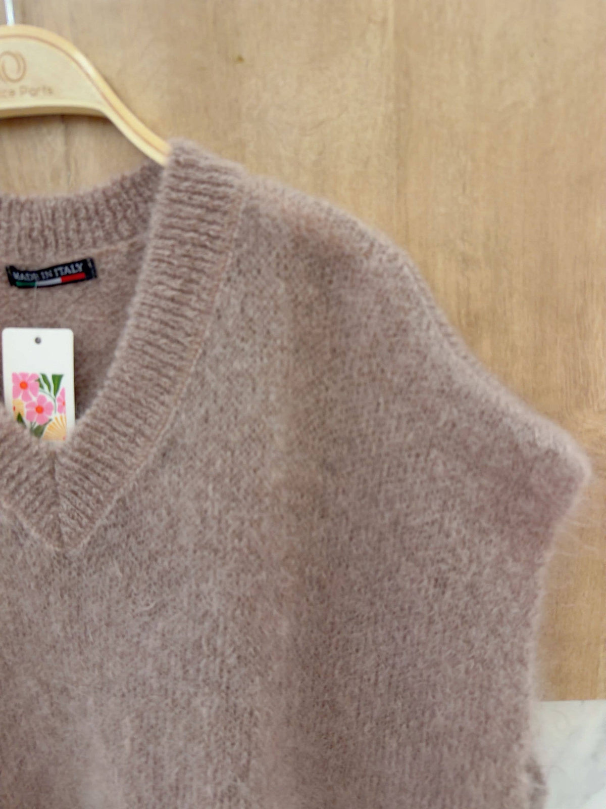 Pullunder aus Mohair | taupe
