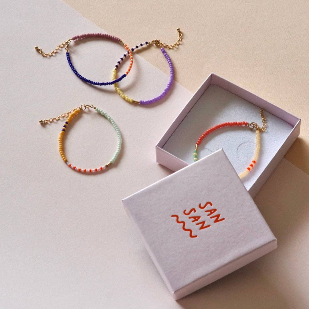 Bracelet Lente | chai latte, green, dusty rose