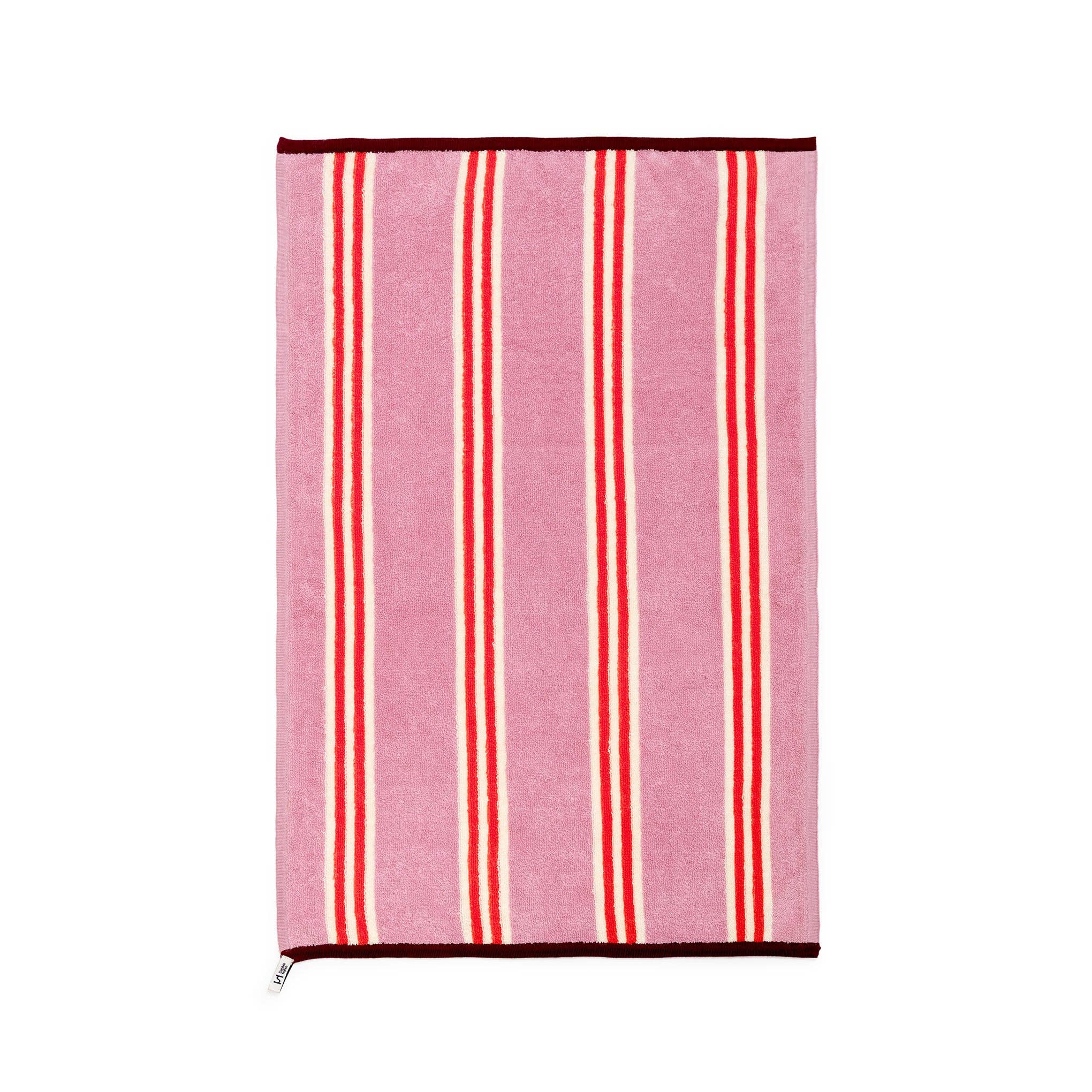 Frotte-Handtuch gestreift | rosa