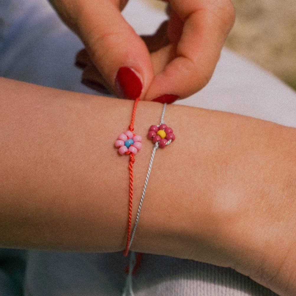 Bracelet petite fleur | rose & corail