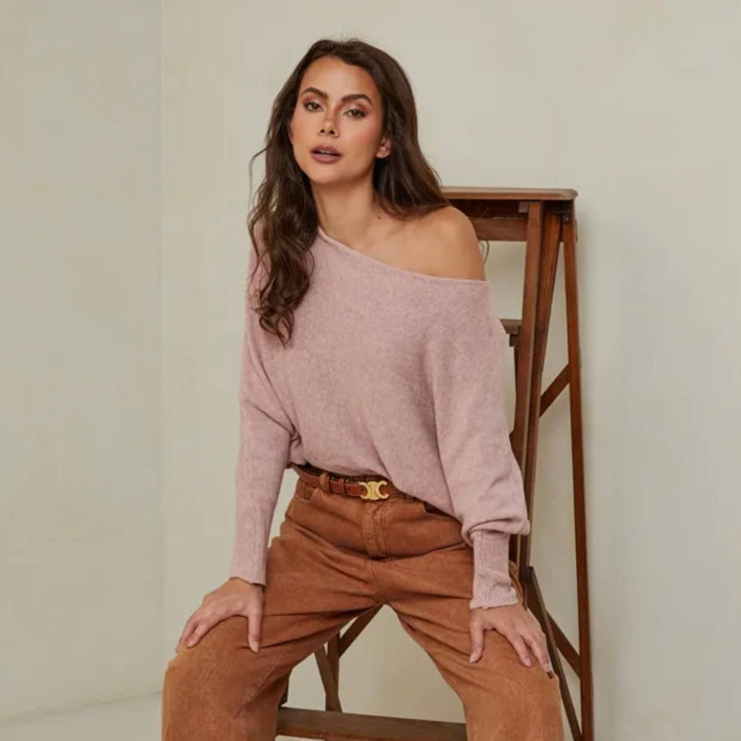 Pullover mit Fledermausärmeln | dusty rose