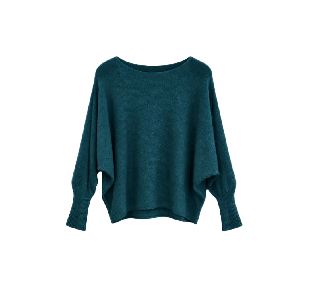 Pull-over à manches chauve-souris | vert