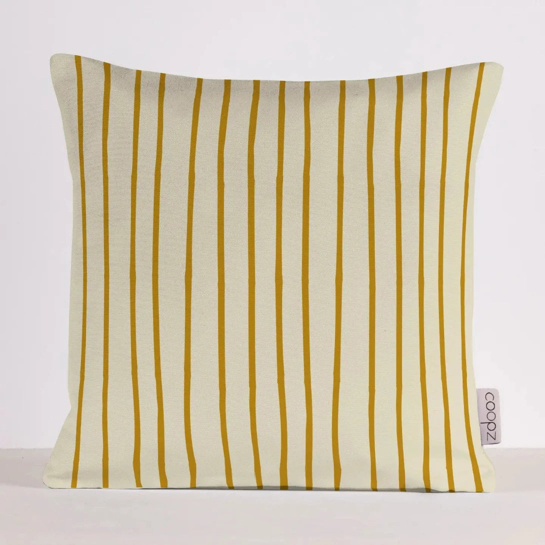 Coussins en velours | crème/moutarde