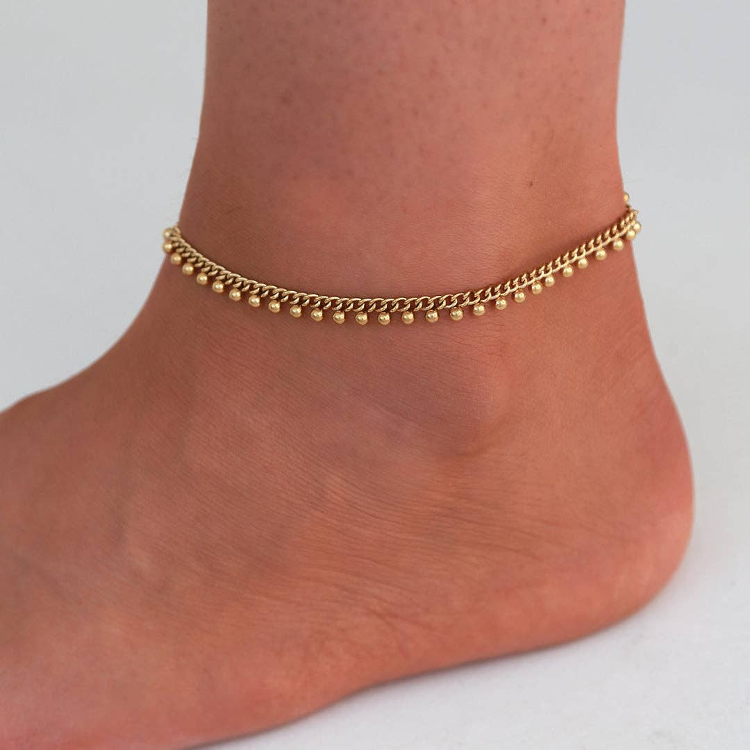 Chaîne de cheville Bali | doré