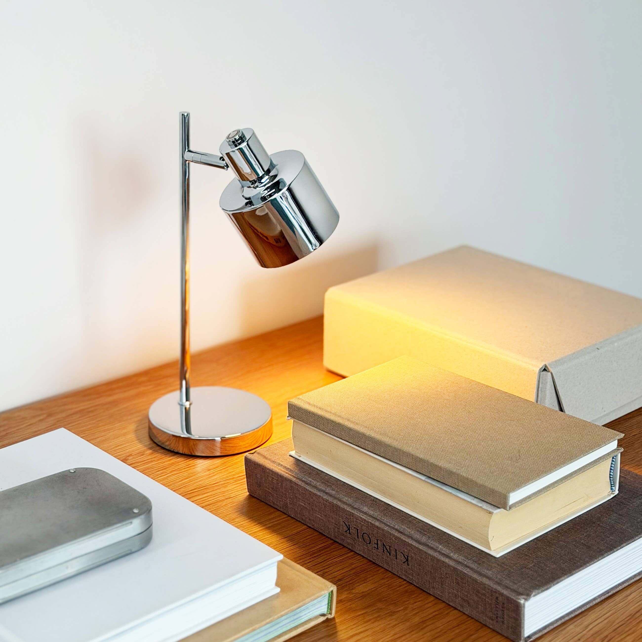 Lampe de table Ocean rechargeable | chrome