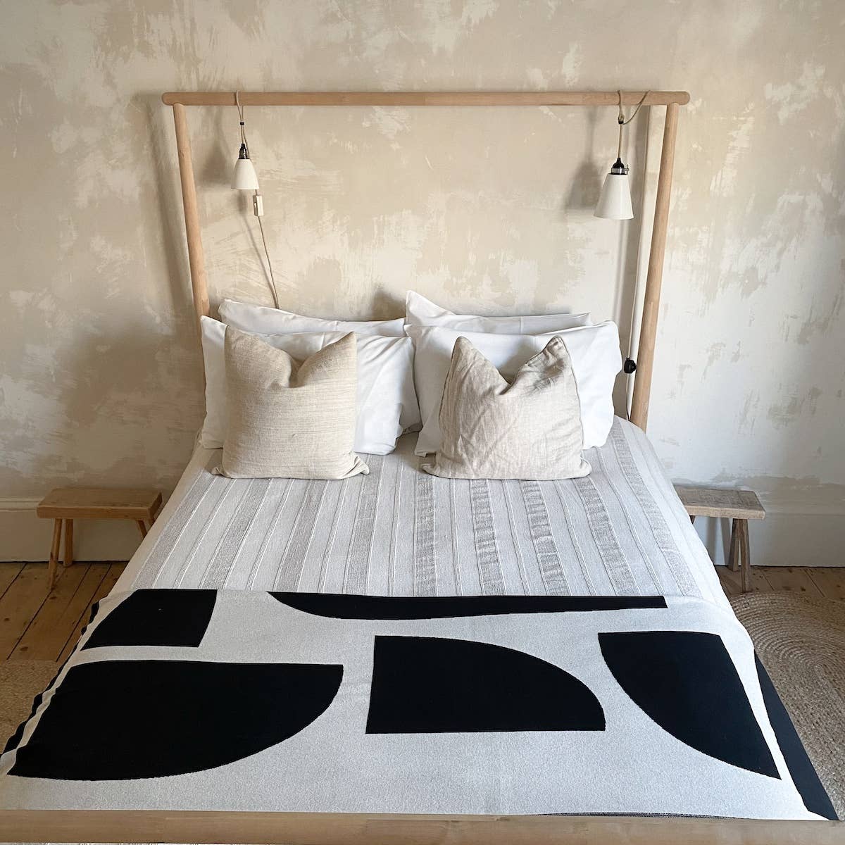 Baumwoll-Decke 130x160cm | Bruten mono