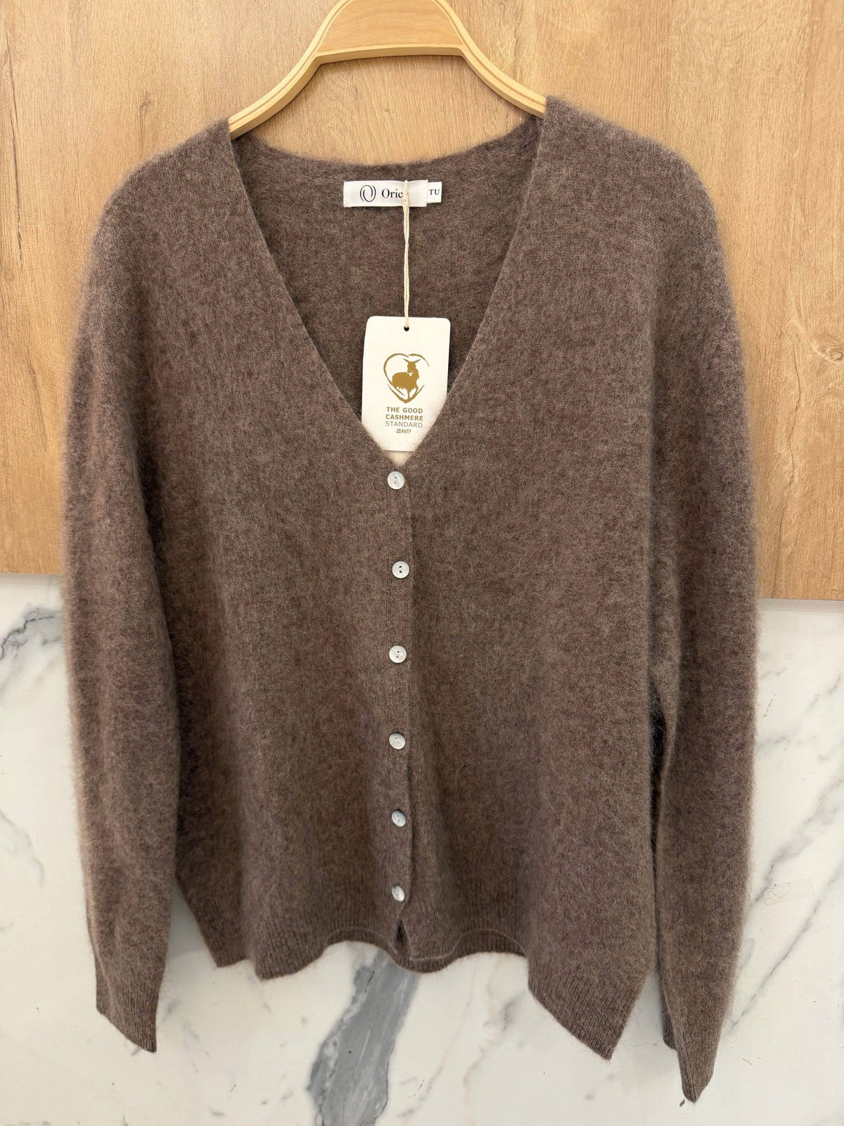Cardigan aus Kaschmir | camel grey
