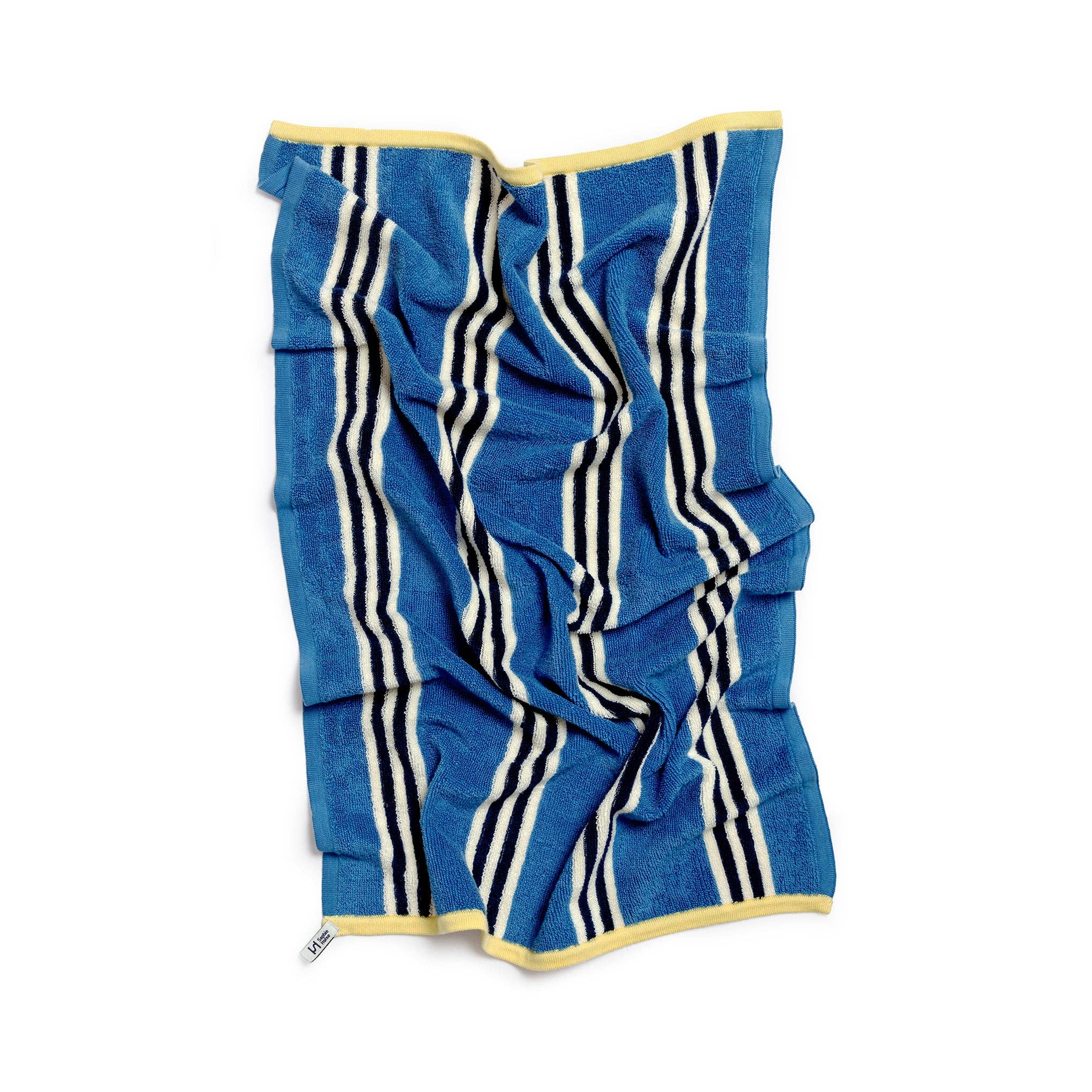 Frotte-Handtuch gestreift | kobalt