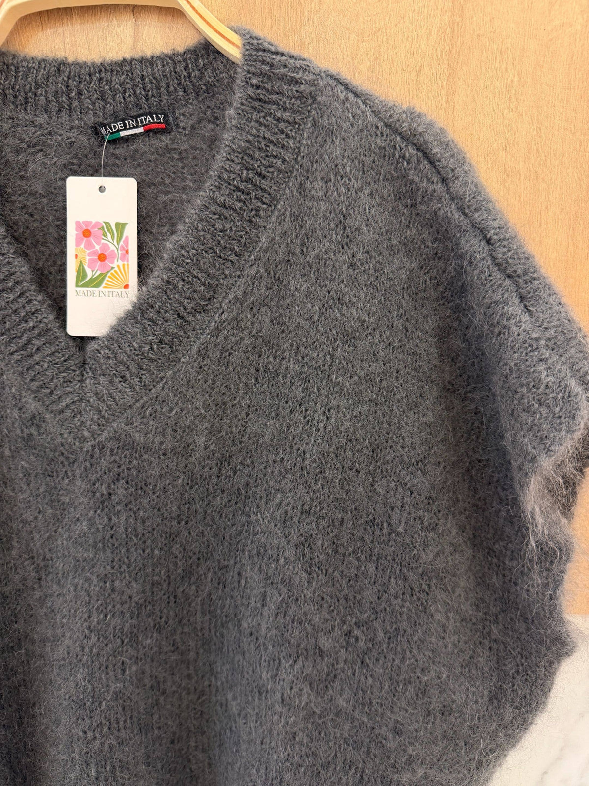 Débardeur en mohair | gris foncé