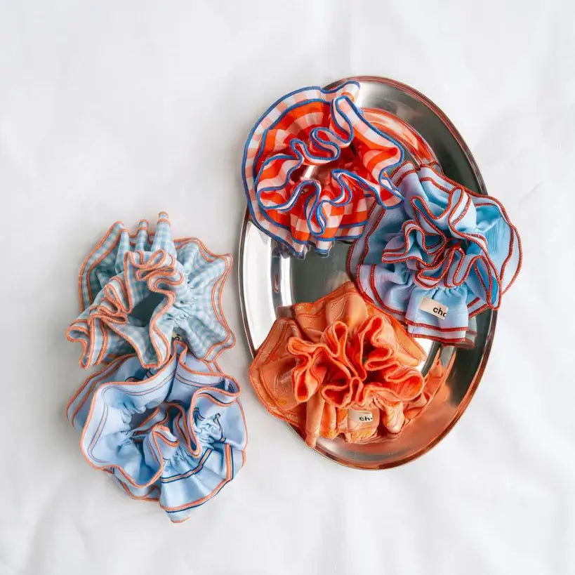 Chouchou froufrous | vichy orange