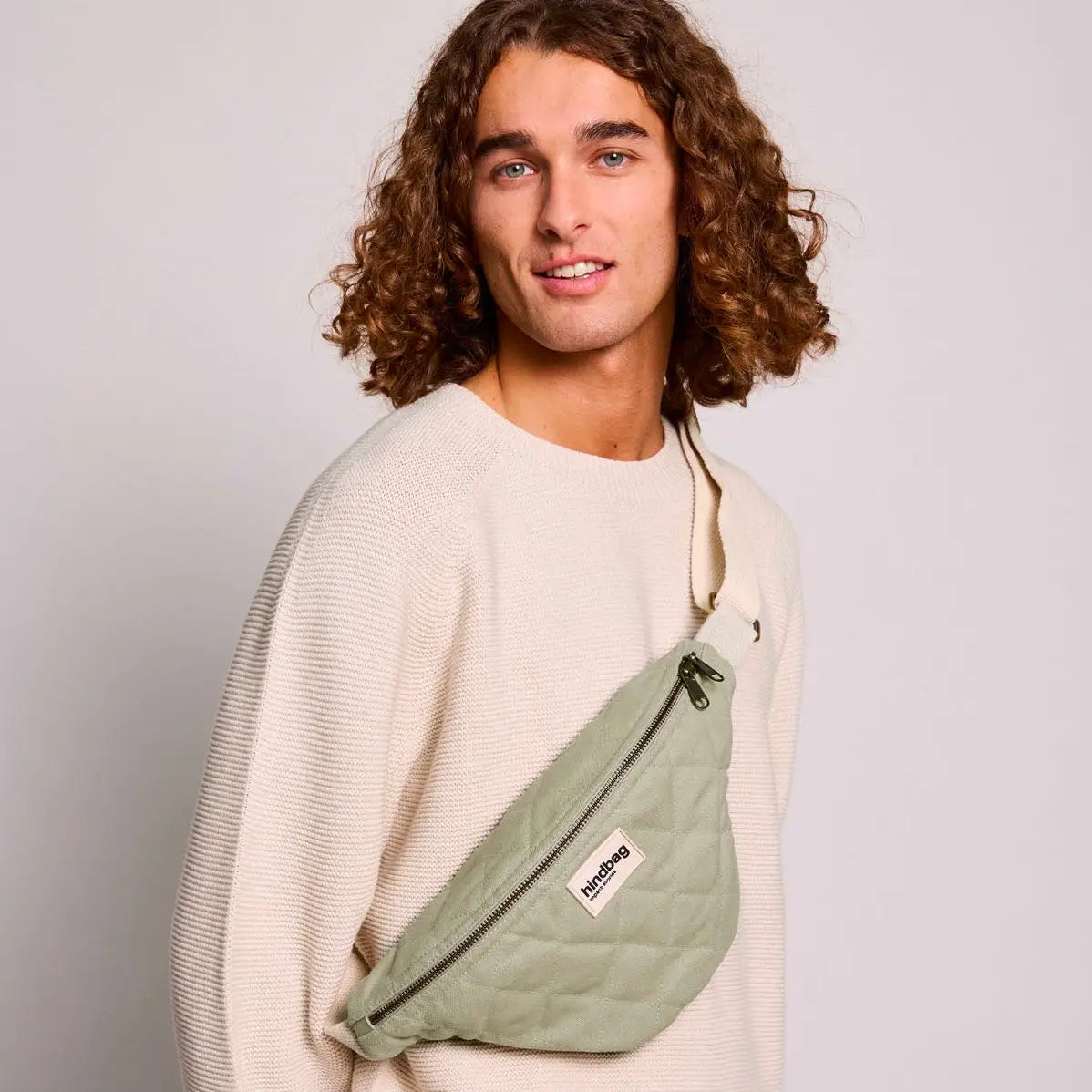 Sac banane Olivia | matelassé sauge