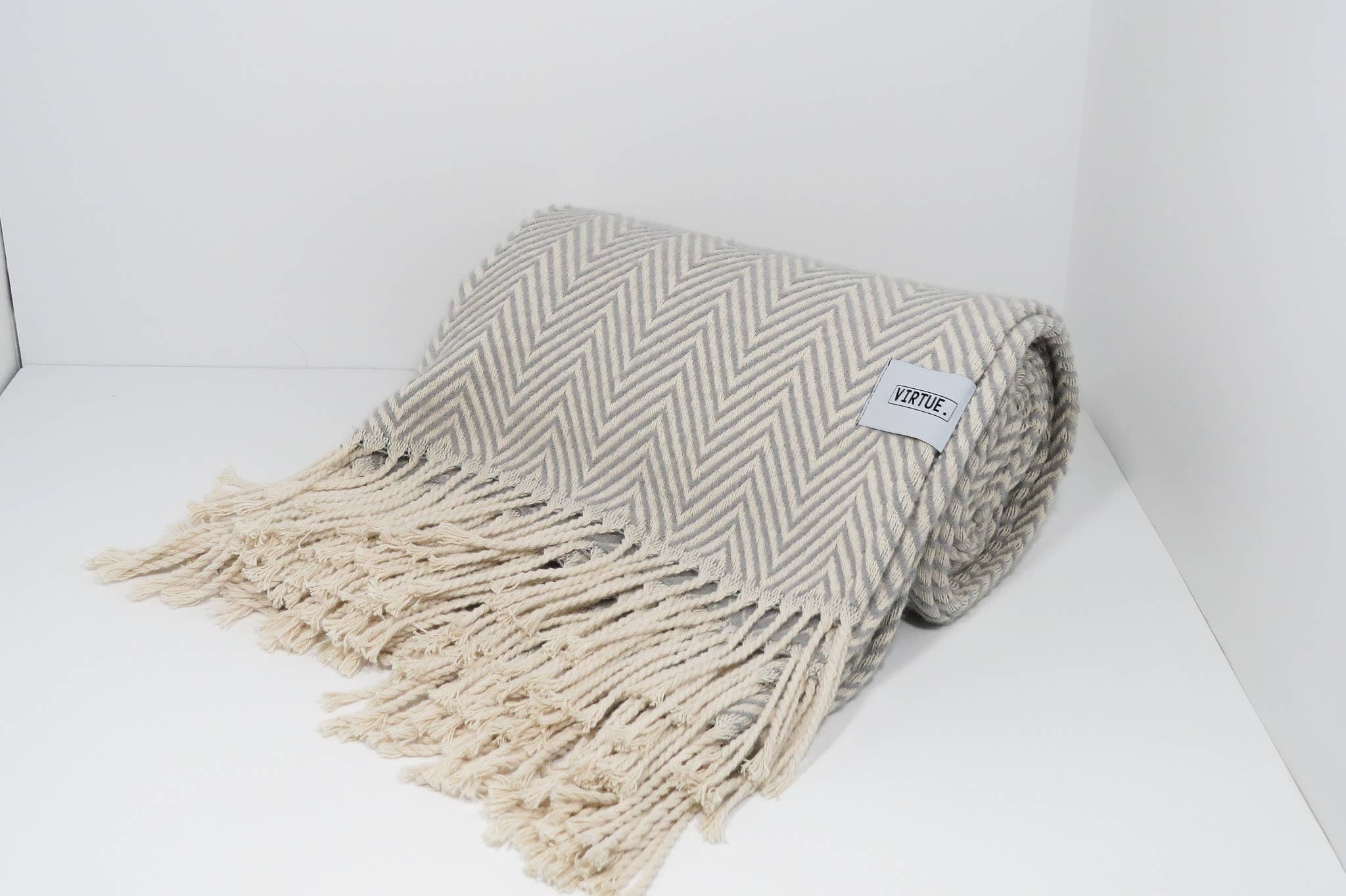 Couverture en coton 130x170cm | gris pierre