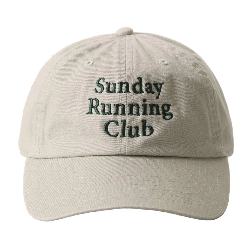 Casquette en coton brodée Sunday Running Club : SABLE / TAILLE UNIQUE