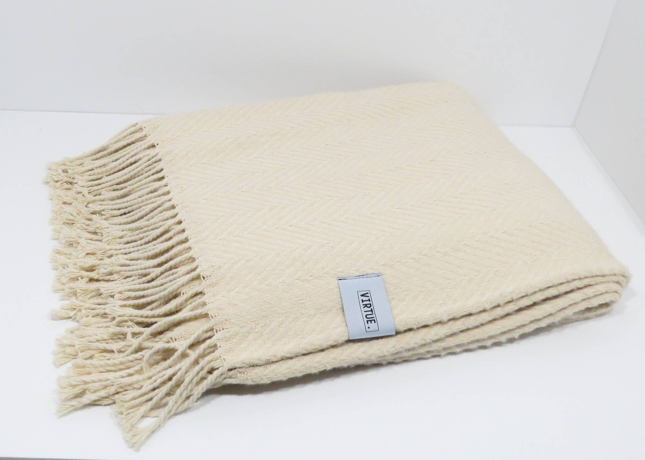 Cotton blanket 130x170cm | sand beige