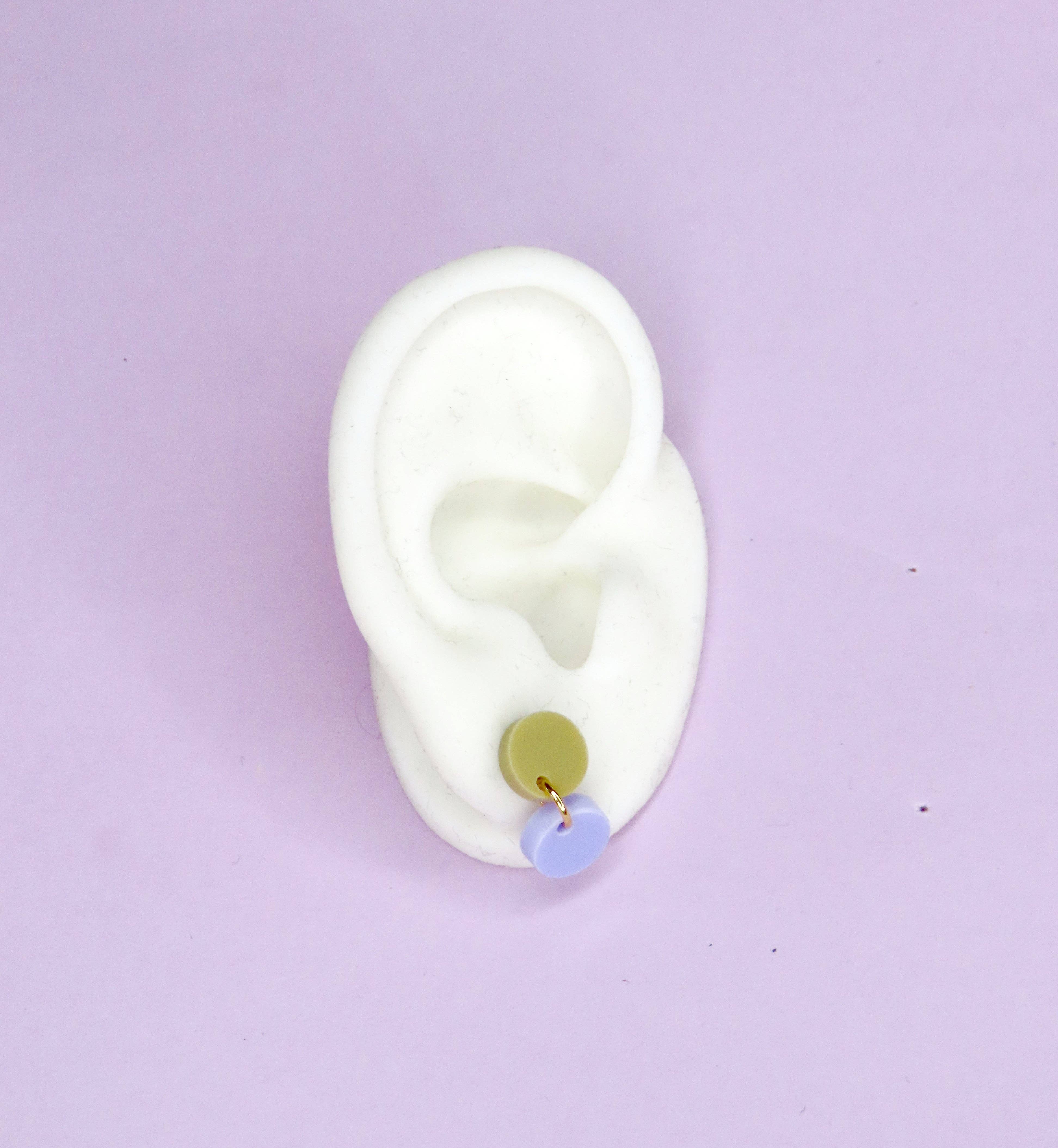 Dotty Acrylic Earrings | mint + lilac