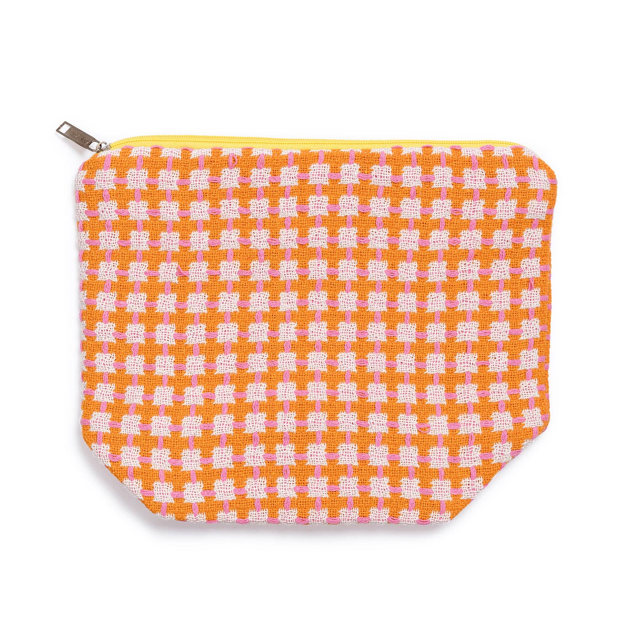 Trousse de toilette 100 % coton | orange et rose