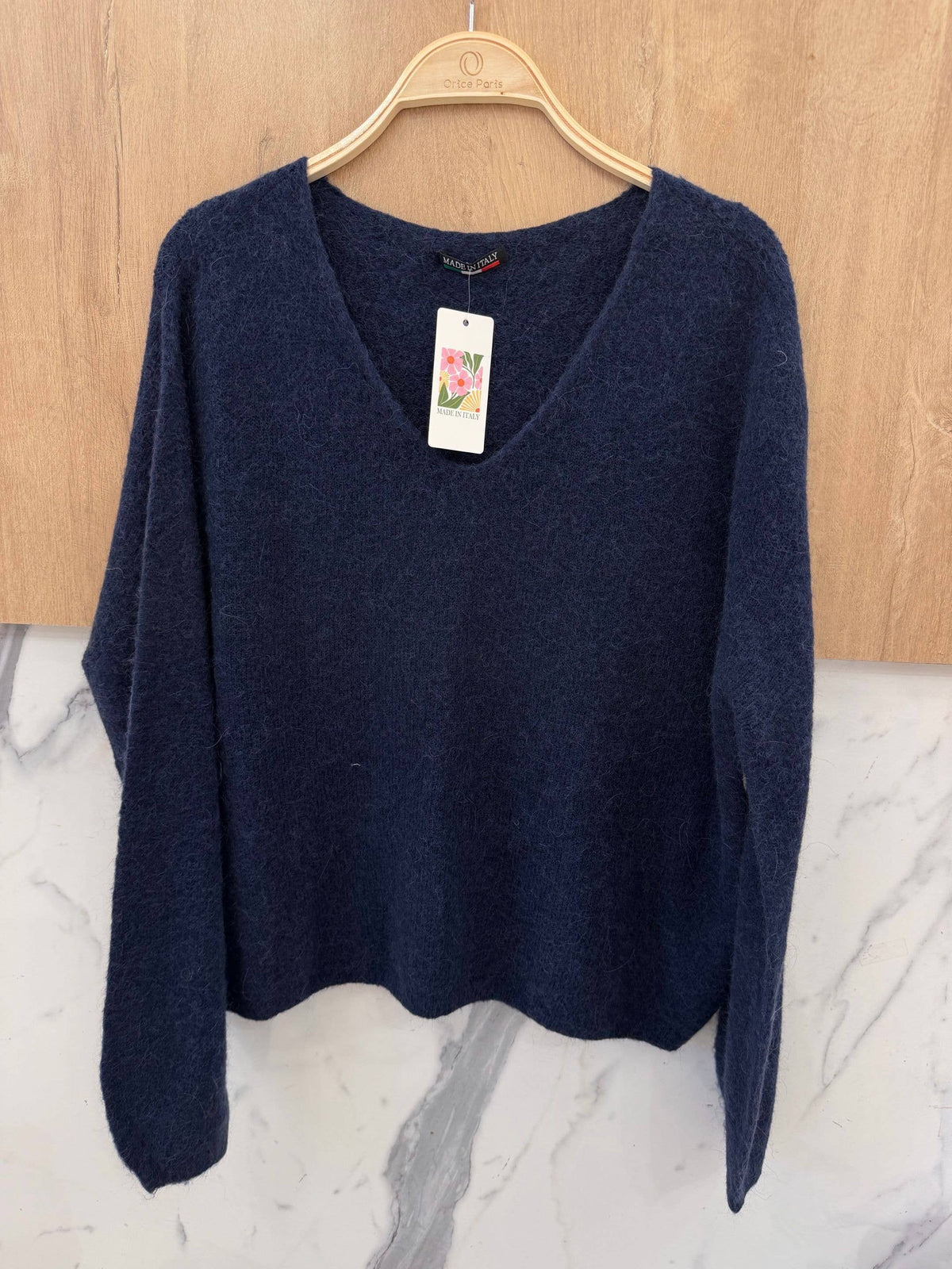 Pull en laine d'alpaga | bleu marine