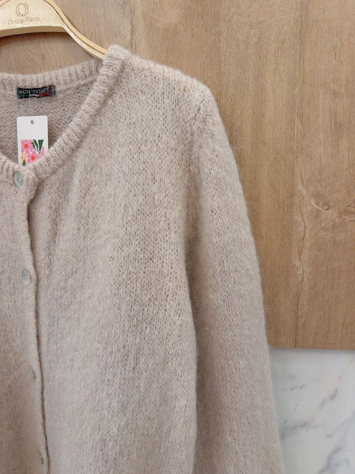 Cardigan  aus Mohair | beige