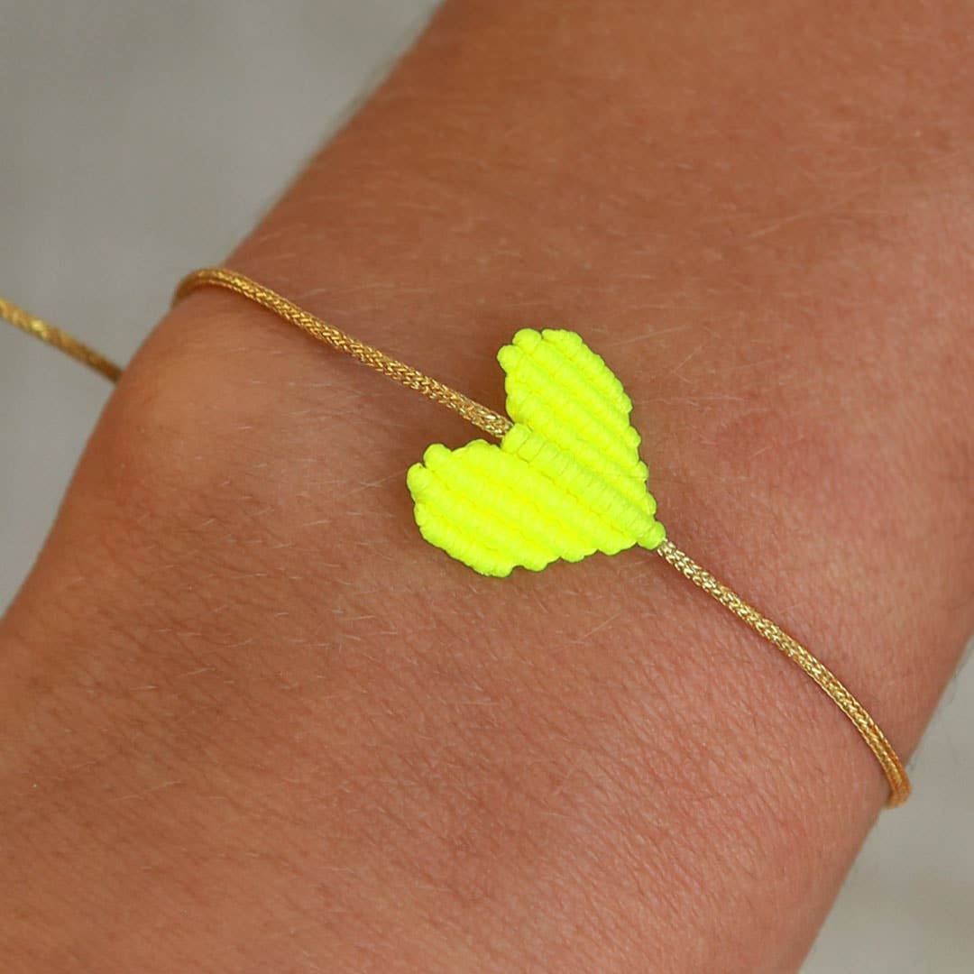 Bracelet Heart | Neon Yellow