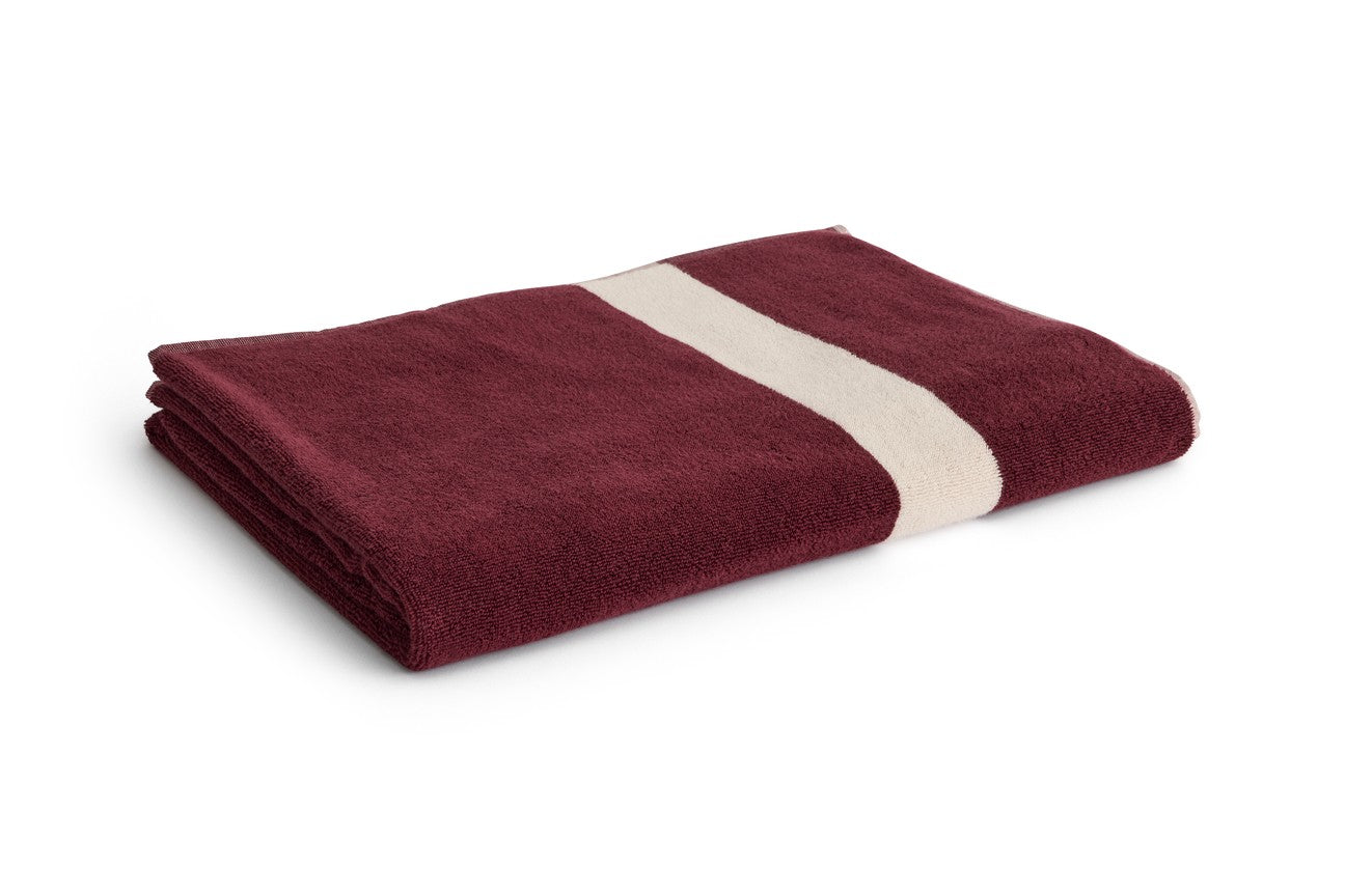 Beach towel Stripe 100x150cm | burgundy
