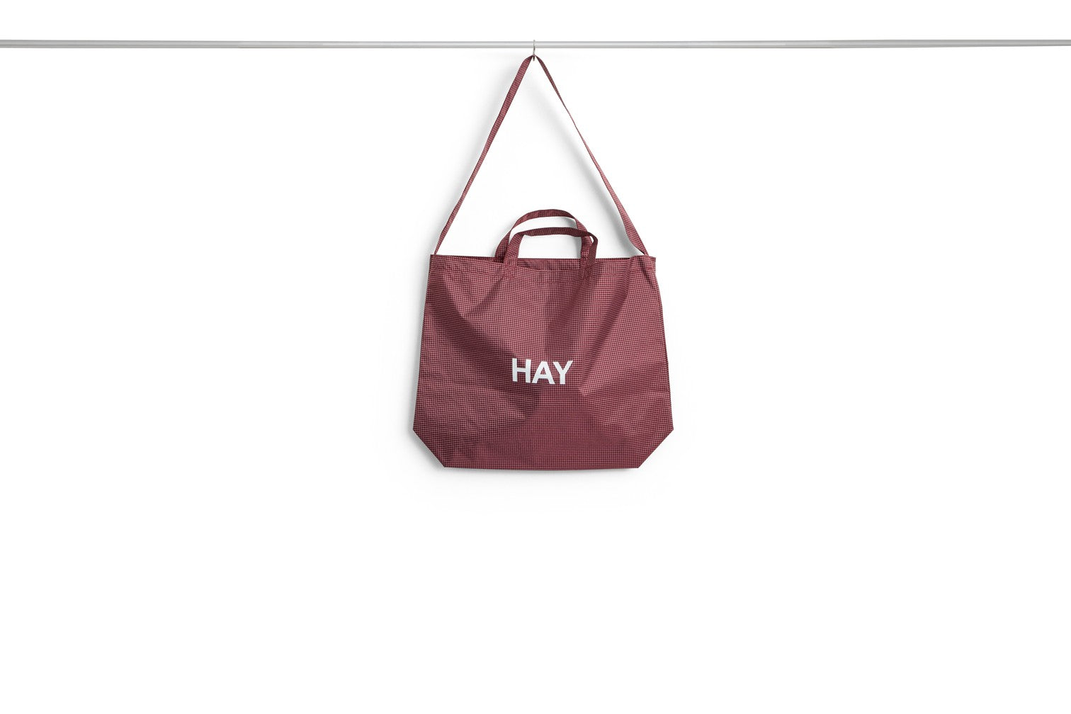 Grid Crossover Bag | burgundy
