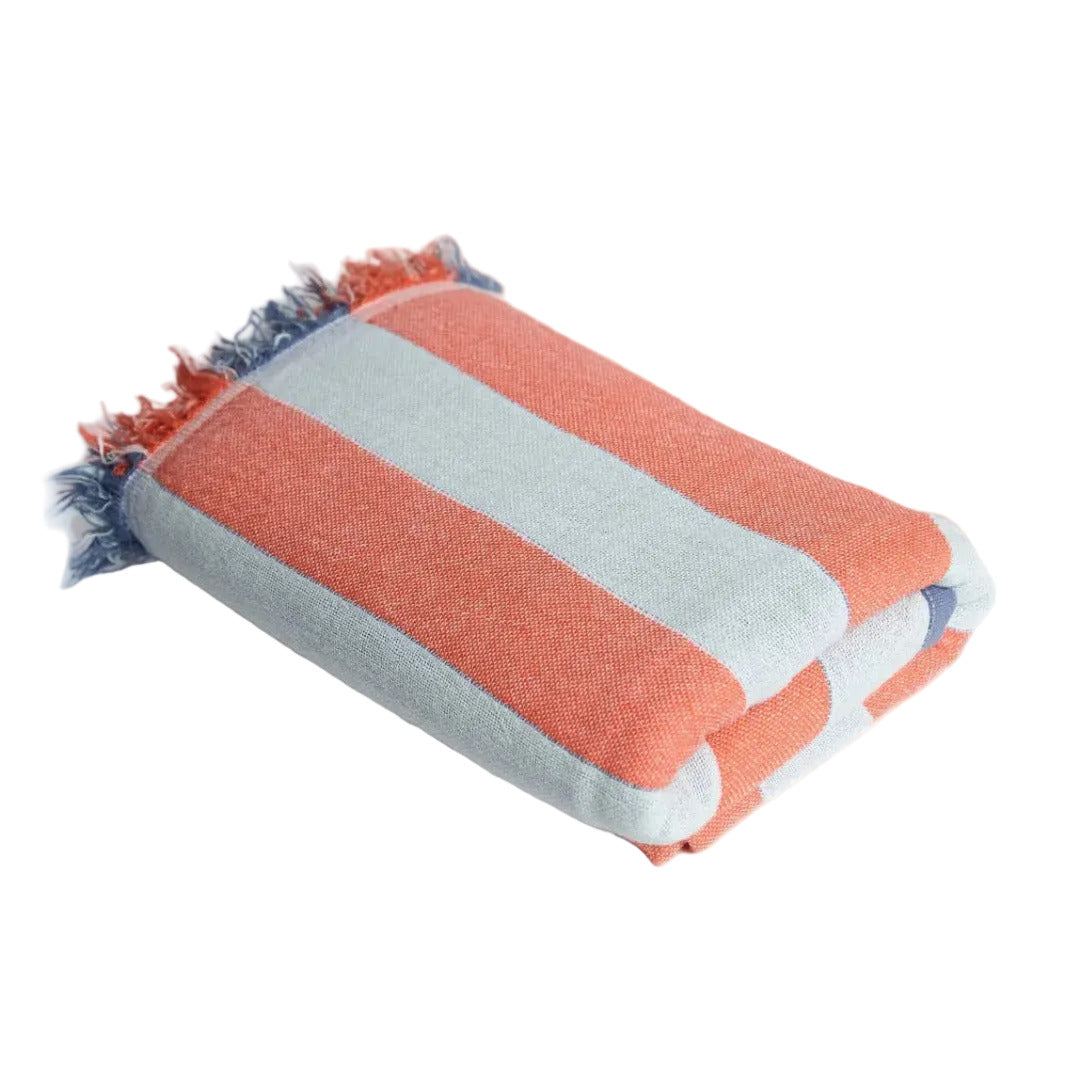 Reversible Hammam Towel | orange, blue, pink