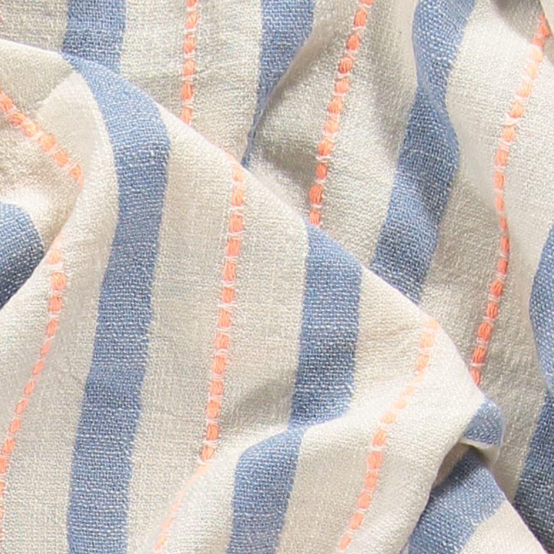 Drap de plage Hariku | crème, bleu, corail