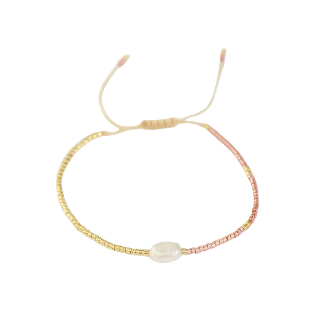 Armband Miyuki-Perlen | champagner