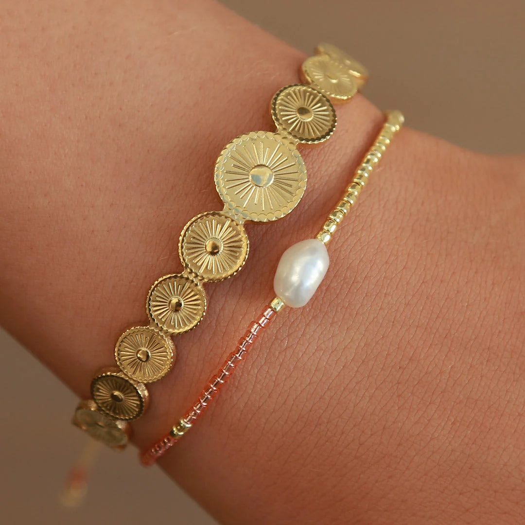 Armband Miyuki-Perlen | champagner