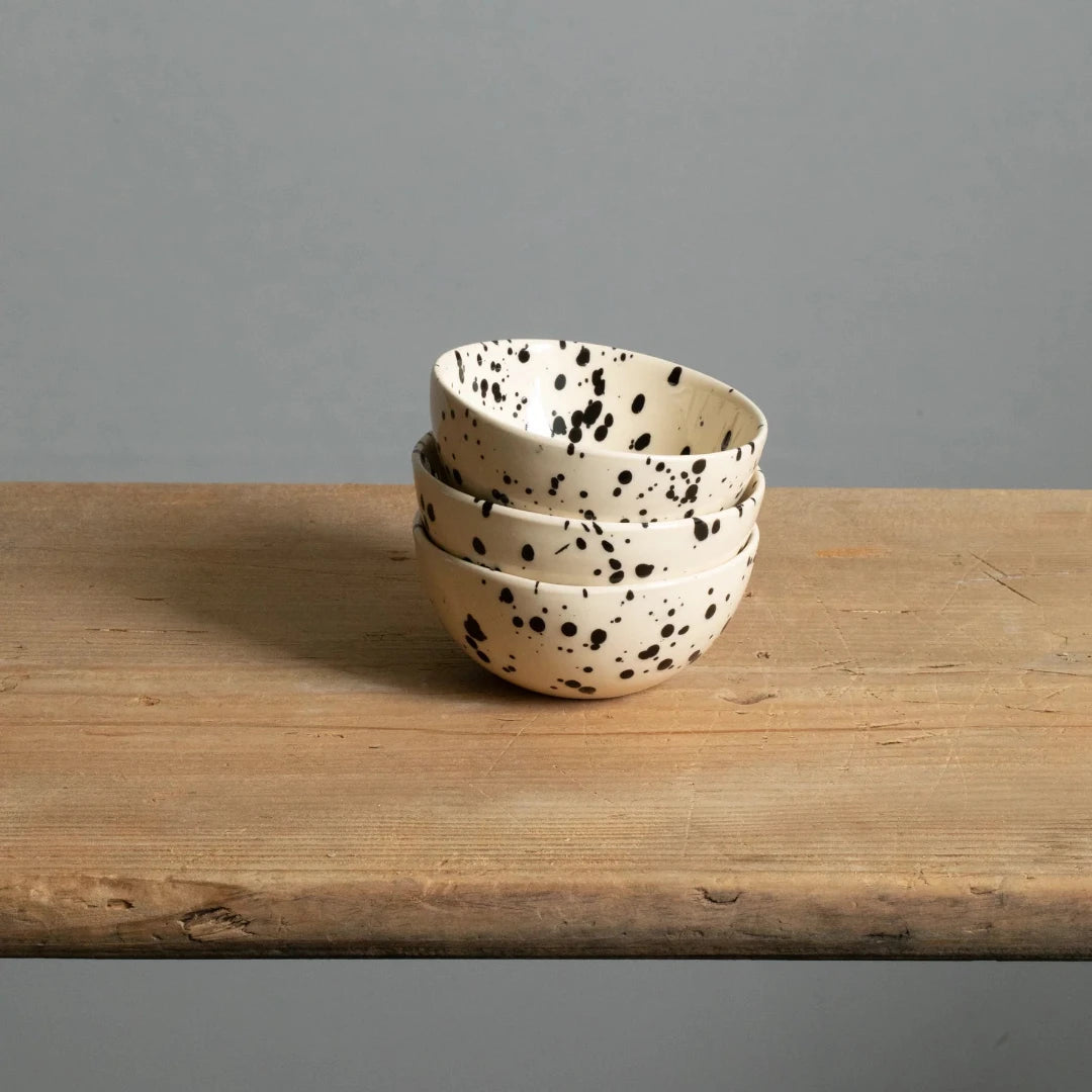 Bol à muesli Ø 16,5 cm | pois noirs