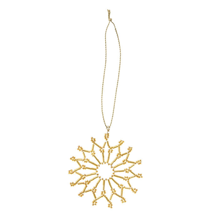 Perlenanhänger Schneeflocke Elia | gold