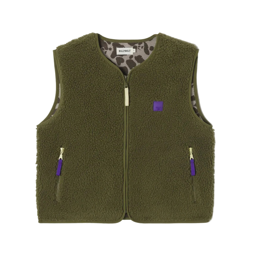 Sherpa-Weste mit Reissverschluss | olive