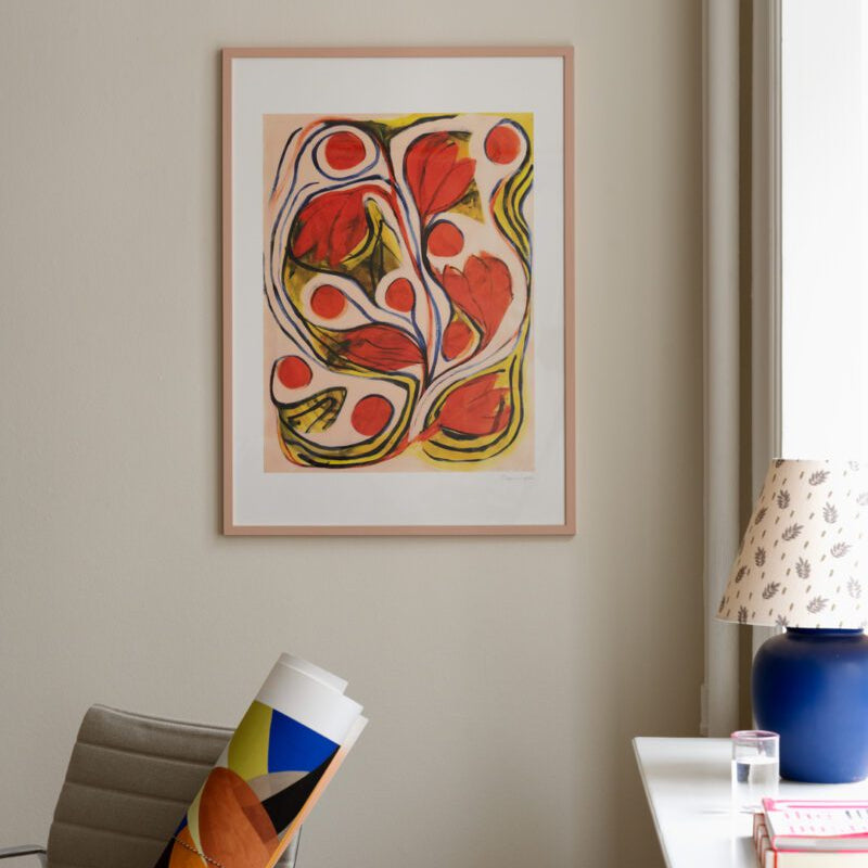 Cadre photo (verre) 50x70cm | rose
