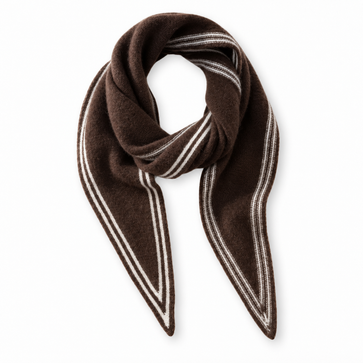 Sophie Scarf 100% cachemire | brun/blanc