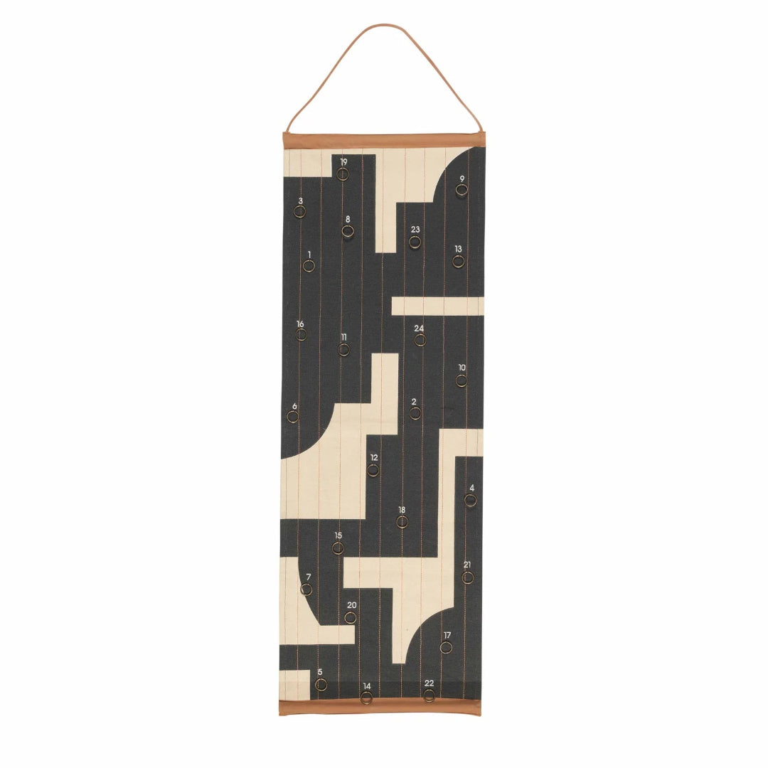 Adventskalender Karla | anthrazit, beige