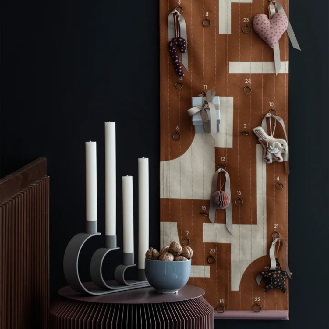 Adventskalender Karla | anthrazit, beige